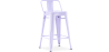 Buy Bistrot Metalix bar stool with small backrest - 60cm Lavander 58409 at MyFaktory