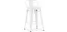 Buy Bar Stool with Backrest Industrial Design - 60cm - Metalix White 58409 - in the EU
