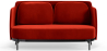 Buy Two-Seater Sofa - Upholstered in Velvet - Hynu Red 61002 - prices