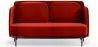 Buy Two-Seater Sofa - Upholstered in Velvet - Hynu Red 61002 - prices