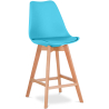 Buy Premium Brielle Scandinavian design bar stool with cushion - Wood Light blue 59278 in the Europe