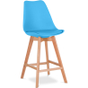 Buy Premium Brielle Scandinavian design bar stool with cushion - Wood Turquoise 59278 - in the EU