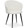 Buy Upholstered Dining Chair in Bouclé - Vurel White 61300 - in the EU