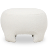 Buy Upholstered Ottoman - Pouf in Bouclé Fabric - Janko White 61305 - in the EU