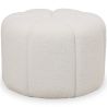 Buy Round Ottoman Upholstered in Bouclé Fabric - Debri White 61306 - in the EU