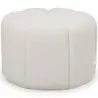 Buy Round Ottoman Upholstered in Bouclé Fabric - Debri White 61306 - in the EU