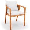 Buy Outdoor Teak Wood Chair with Cushions - Aran Natural 61322 - in the EU