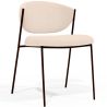 Buy Dining chair - Upholstered in Bouclé Fabric - Black Metal - Vara Ivory 61332 at MyFaktory