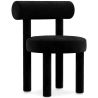 Buy Dining Chair - Upholstered in Velvet - Reece Black 60708 home delivery