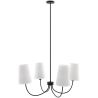 Buy Black Ceiling Chandelier with 4 Shades - Xium Black 61333 - in the EU