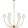 Buy Gold Ceiling Chandelier with 6 Shades - Derny Gold 61335 - in the EU