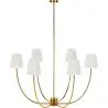 Buy Gold Ceiling Chandelier with 6 Shades - Derny Gold 61335 - in the EU