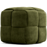 Buy Square Corduroy Upholstered Pouf - Modern Design - Dice Olive 61451 at MyFaktory