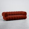 Buy Velvet Upholstered Sofa - Modern Style - 2/3 Seater - Curved Premium Red 61486 - prices