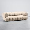 Buy Velvet Upholstered Sofa - Modern Style - 2/3 Seater - Curved Premium White 61486 at MyFaktory