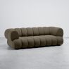 Buy Velvet Upholstered Sofa - Modern Style - 2/3 Seater - Curved Premium Taupe 61486 - in the EU