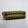 Buy Velvet Upholstered Sofa - Modern Style - 2/3 Seater - Curved Premium Olive 61486 in the Europe