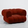 Buy Velvet Upholstered Armchair - Modern Style - Curve Premium Red 61487 - prices