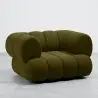 Buy Velvet Upholstered Armchair - Modern Style - Curve Premium Olive 61487 in the Europe