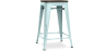 Buy Bar Stool - Industrial Design - Wood & Steel - 60cm -Metalix Pale Green 58354 - prices
