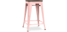 Buy Bar Stool - Industrial Design - Wood & Steel - 60cm -Metalix Pastel orange 58354 - prices