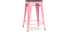 Buy Bar Stool - Industrial Design - Wood & Steel - 60cm -Metalix Pink 58354 at MyFaktory