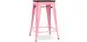 Buy Bar Stool - Industrial Design - Wood & Steel - 60cm -Metalix Pink 58354 with a guarantee