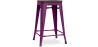 Buy Bar Stool - Industrial Design - Wood & Steel - 60cm -Metalix Purple 58354 home delivery