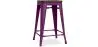 Buy Bar Stool - Industrial Design - Wood & Steel - 60cm -Metalix Purple 58354 - prices