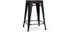Buy Bar Stool - Industrial Design - Wood & Steel - 60cm -Metalix Black 58354 - in the EU