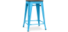 Buy Bar Stool - Industrial Design - Wood & Steel - 60cm -Metalix Turquoise 58354 in the Europe