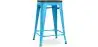 Buy Bar Stool - Industrial Design - Wood & Steel - 60cm -Metalix Turquoise 58354 - in the EU