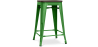 Buy Bar Stool - Industrial Design - Wood & Steel - 60cm -Metalix Green 58354 - prices