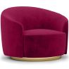 Buy Curved Design Armchair - Upholstered in Velvet - Treya Wine 60647 in the Europe