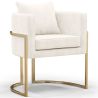 Buy Dining Chair - With armrests - Upholstered in Velvet - Vittoria White 61009 in the Europe