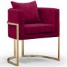 Buy Dining Chair - With armrests - Upholstered in Velvet - Vittoria Wine 61009 in the Europe