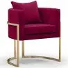 Buy Dining Chair - With armrests - Upholstered in Velvet - Vittoria Wine 61009 in the Europe