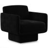 Buy Velvet Upholstered Armchair - Ren Black 60698 - prices