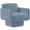 Buy Velvet Upholstered Armchair - Ren Light blue 60698 - in the EU