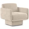 Buy Velvet Upholstered Armchair - Ren White 60698 home delivery