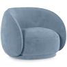 Buy Curved Velvet Upholstered Armchair - William Light blue 60692 - in the EU