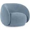 Buy Curved Velvet Upholstered Armchair - William Light blue 60692 - in the EU