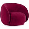 Buy Curved Velvet Upholstered Armchair - William Wine 60692 at MyFaktory