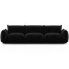 Buy 3-Seater Sofa - Velvet Upholstery - Urana Black 61013 - prices