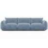 Buy 3-Seater Sofa - Velvet Upholstery - Urana Light blue 61013 with a guarantee