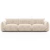 Buy 3-Seater Sofa - Velvet Upholstery - Urana White 61013 at MyFaktory