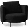 Buy Design Armchair - Velvet Upholstery - Nagar Black 60687 - in the EU