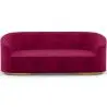 Buy 3/4-Seater Velvet Upholstered Sofa - Treya Wine 60648 in the Europe