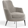 Buy Contemporary Style Upholstered Velvet Design Armchair - Saqua Light grey 61046 - prices