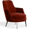 Buy Contemporary Style Upholstered Velvet Design Armchair - Saqua Red 61046 - prices
